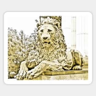 The Wise Lion Sticker